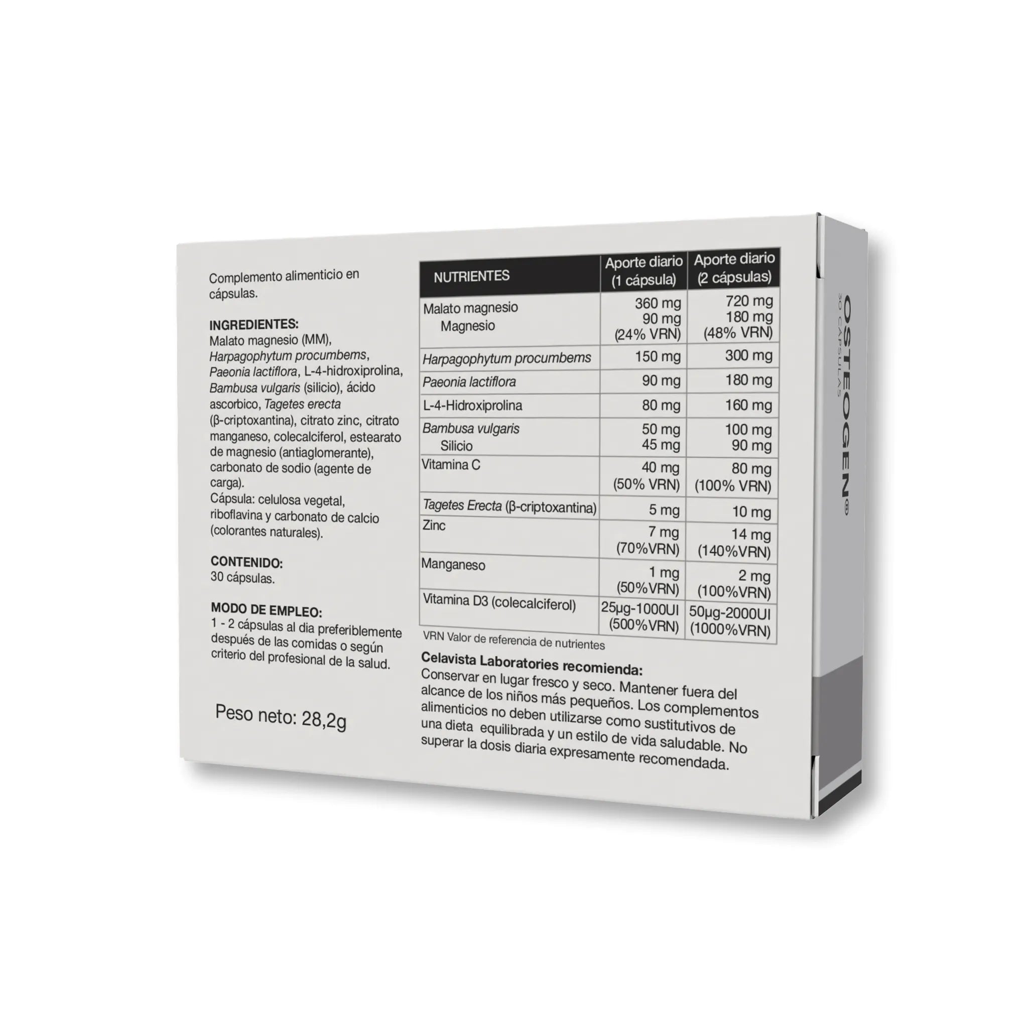 Osteogen 30 cápsulas para rendimiento deportivo y movilidad articular