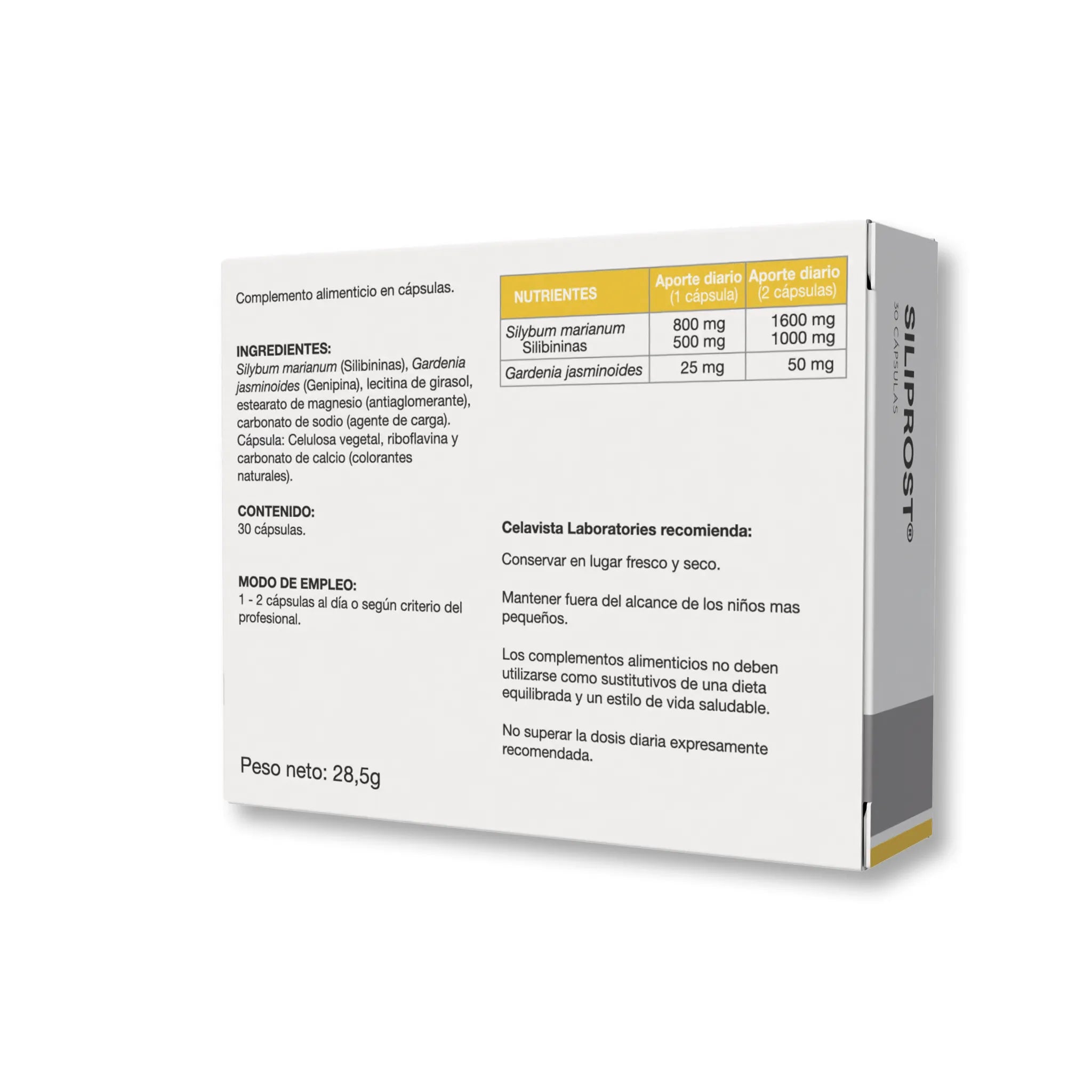 Siliprost 800mg 30 cápsulas para salud prostática y hepática